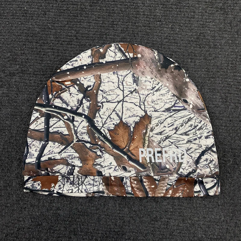 Retro Hip-Hop Camouflage Leaf Print Pullover Hat