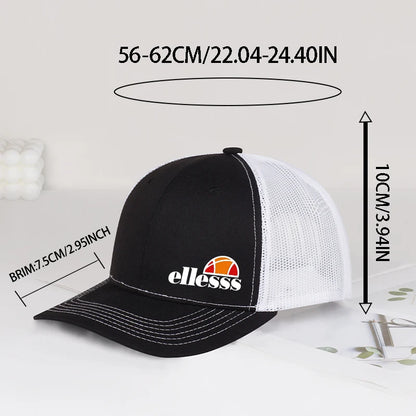 Breathable Mesh Baseball cap with Ellessss Print Sports