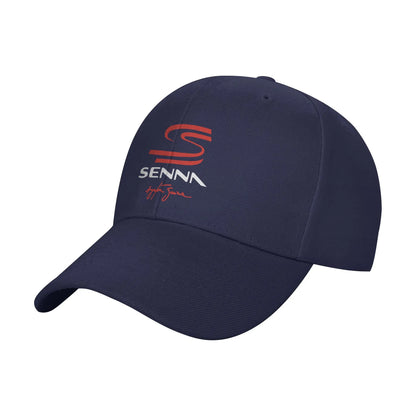 Ayrton Senna Signature Cap Men Women Racing Car Hats