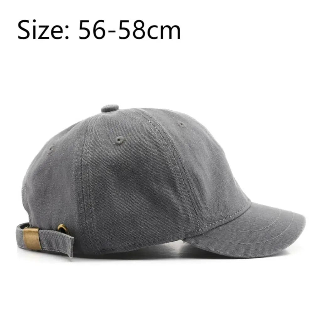 Fashion Short Brim Baseball Cap Adjustable Solid Color Bucket Panama Cap