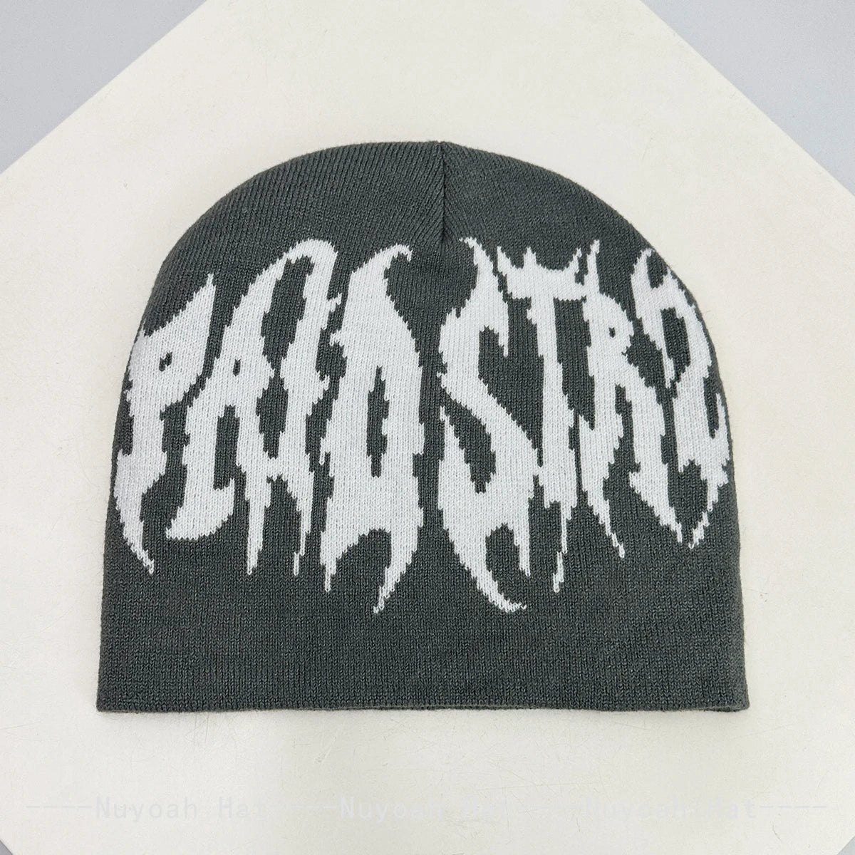 New Men Women Street Jacquard Flame Letters Knitted Hats
