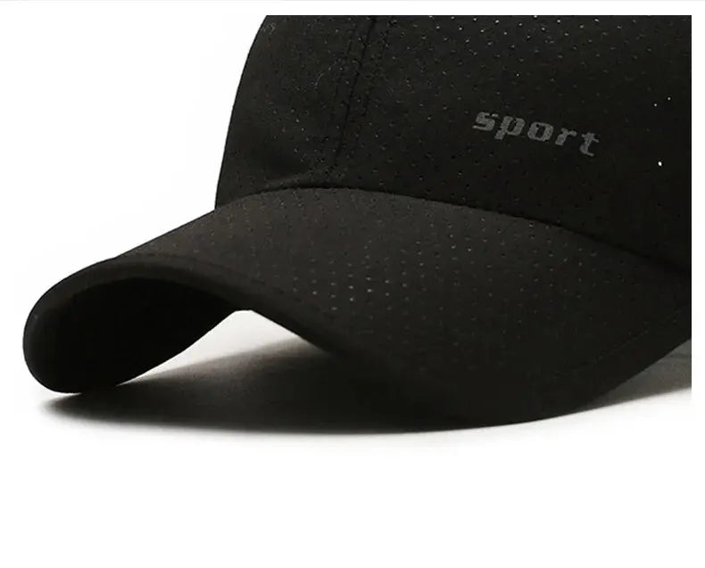 Edging Quick Drying Hat Casual Versatile Trendy Baseball Cap Fashion Outdoor Sports Breathable Black Cap