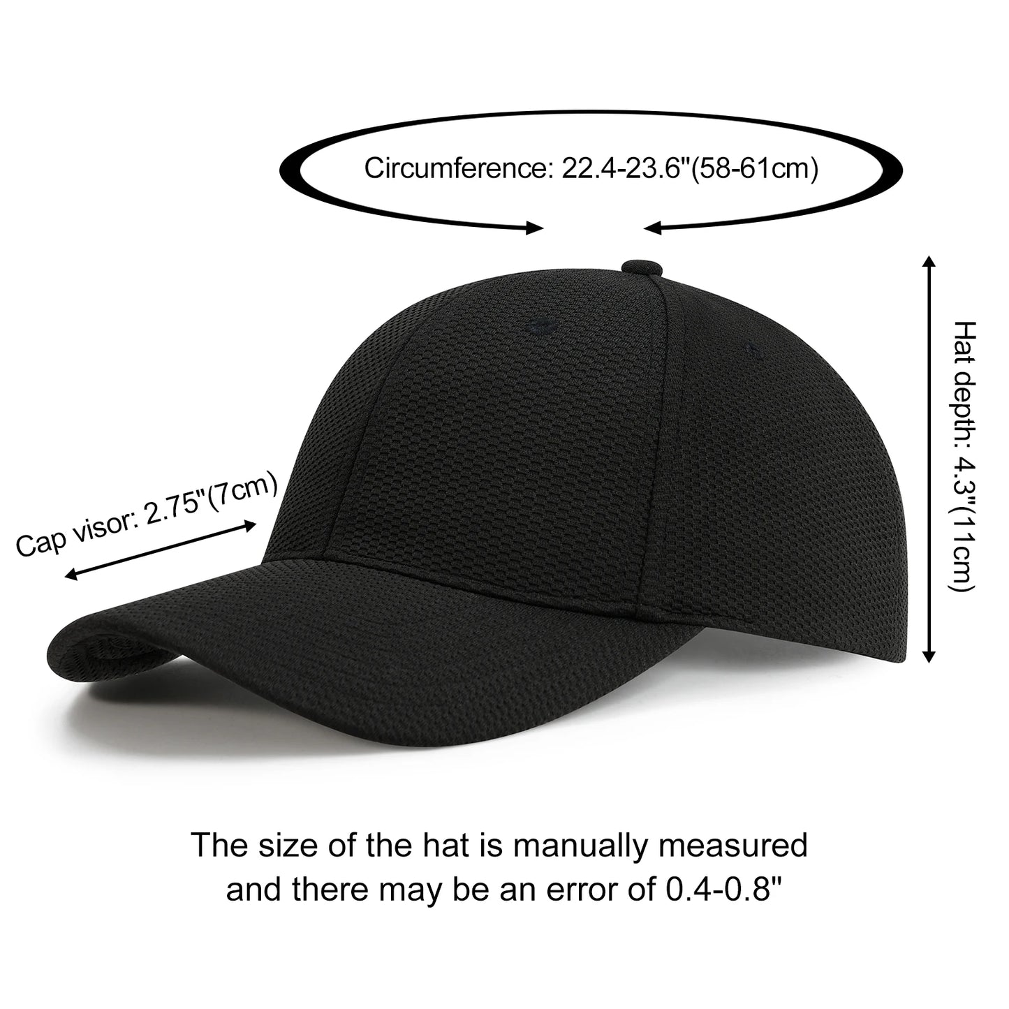 Breathable Baseball Cap Sunhat Hat Unisex Comfortable Mesh Cap