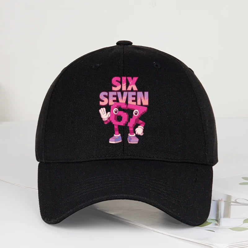 Cartoon 67 Six Seven Print Baseball Cap