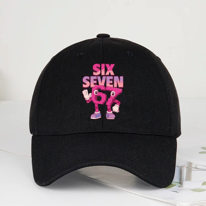 Cartoon 67 Six Seven Print Baseball Cap