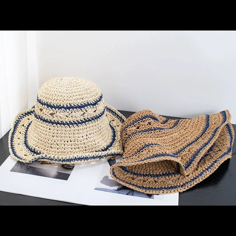 Foldable Woven Sunshade Straw Hat Beach Vacation
