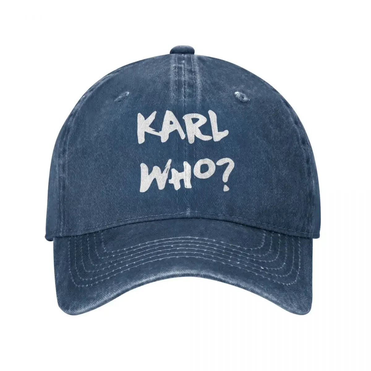 Vintage Karl Who Slogan Baseball Cap Unisex Style