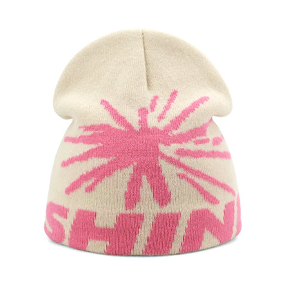 Y2k Letter Butter Knit Hats Skullies Beanies Autumn Winter Warm Hat