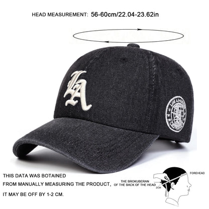 Unisex Gothic Letter Embroidery Cowboy Baseball Caps