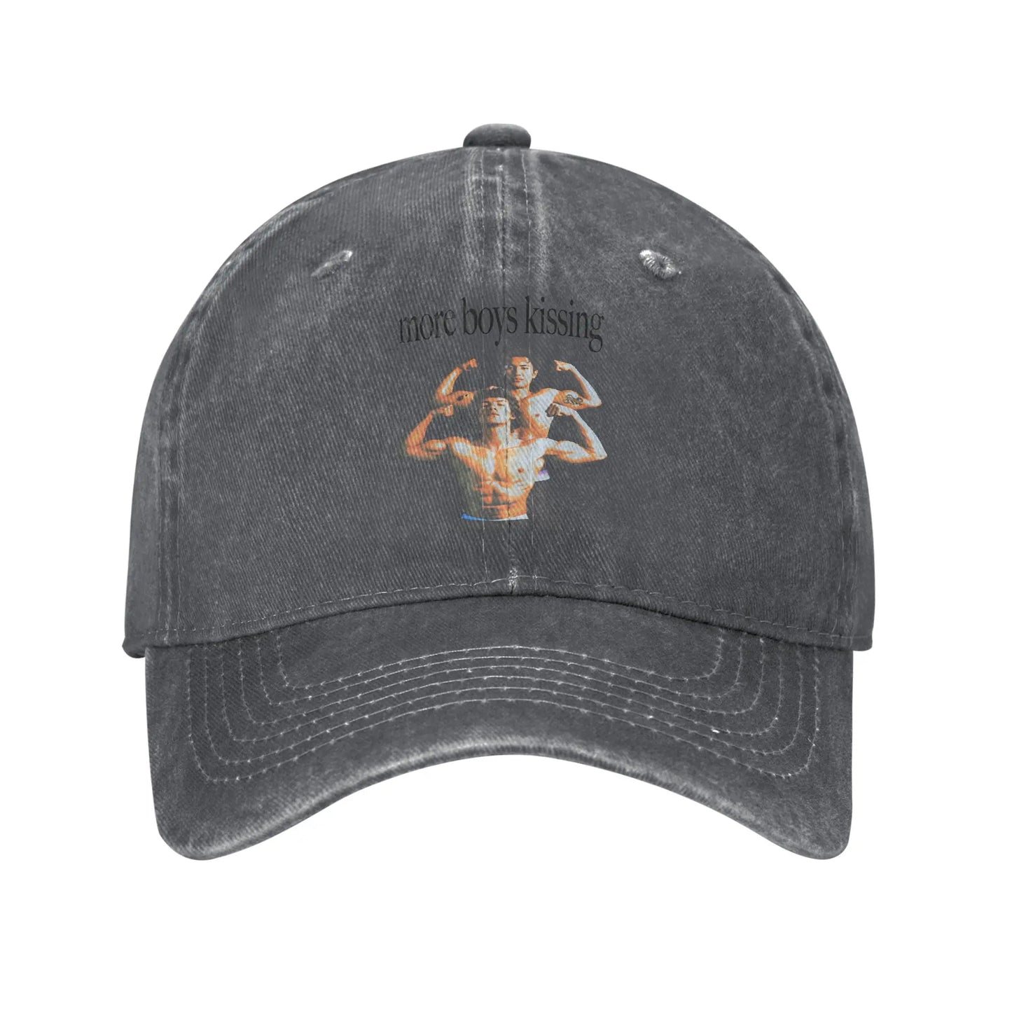 Heated Rivalry More Boy Kissing Washed Baseball Cap Y2k Retro