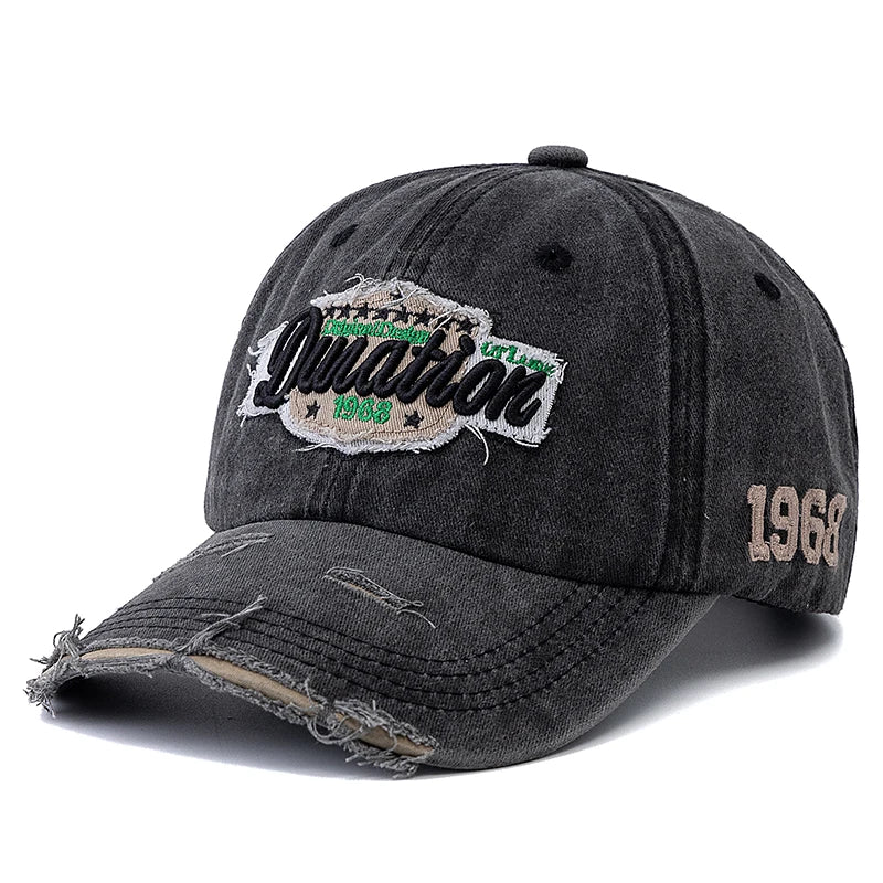 Hot Sale Unisex Retro Style Baseball Cap 1968 Letter Embroidery Cotton Cap