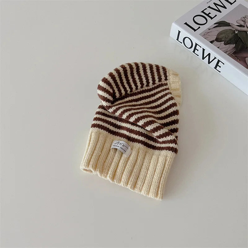 Children Warm Hats Windy Break Girls Knit Hat Neck Warm Boys Caps
