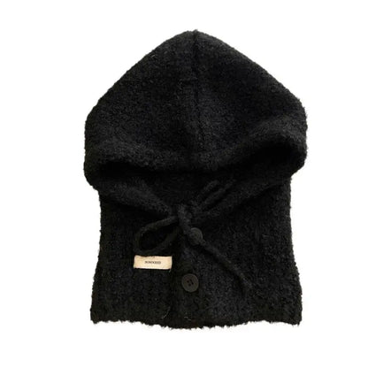 Soft Woolen Head Ears Neck Knitted Hat Winter Fashion Hat