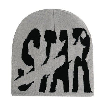 Y2k Letter Butter Knit Hats Skullies Beanies Autumn Winter Warm Hat