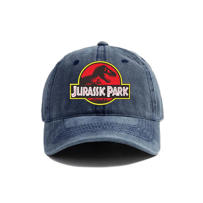 Jurassic Park Baseball Cap Distressed Hats Cap Dinosaur Men