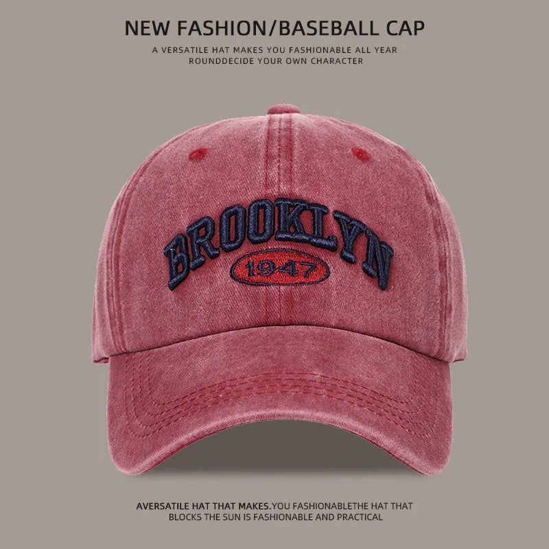Brooklyn Alphabet Baseball Cap Men Women's