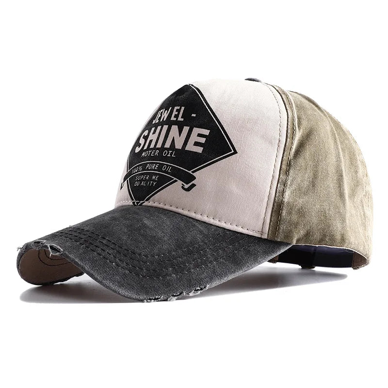 High Quality Vintage Letter Print Baseball Cap Men Women