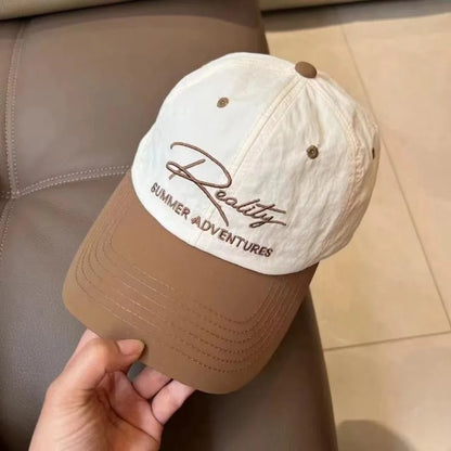 Korean Style Embroidered Letter Quick Dry Baseball Cap