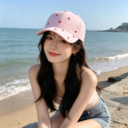 Mesh-Like Rhinestone Baseball Cap