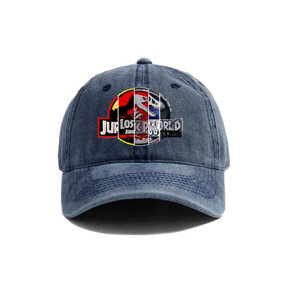Jurassic Park Baseball Cap Distressed Hats Cap Dinosaur Men