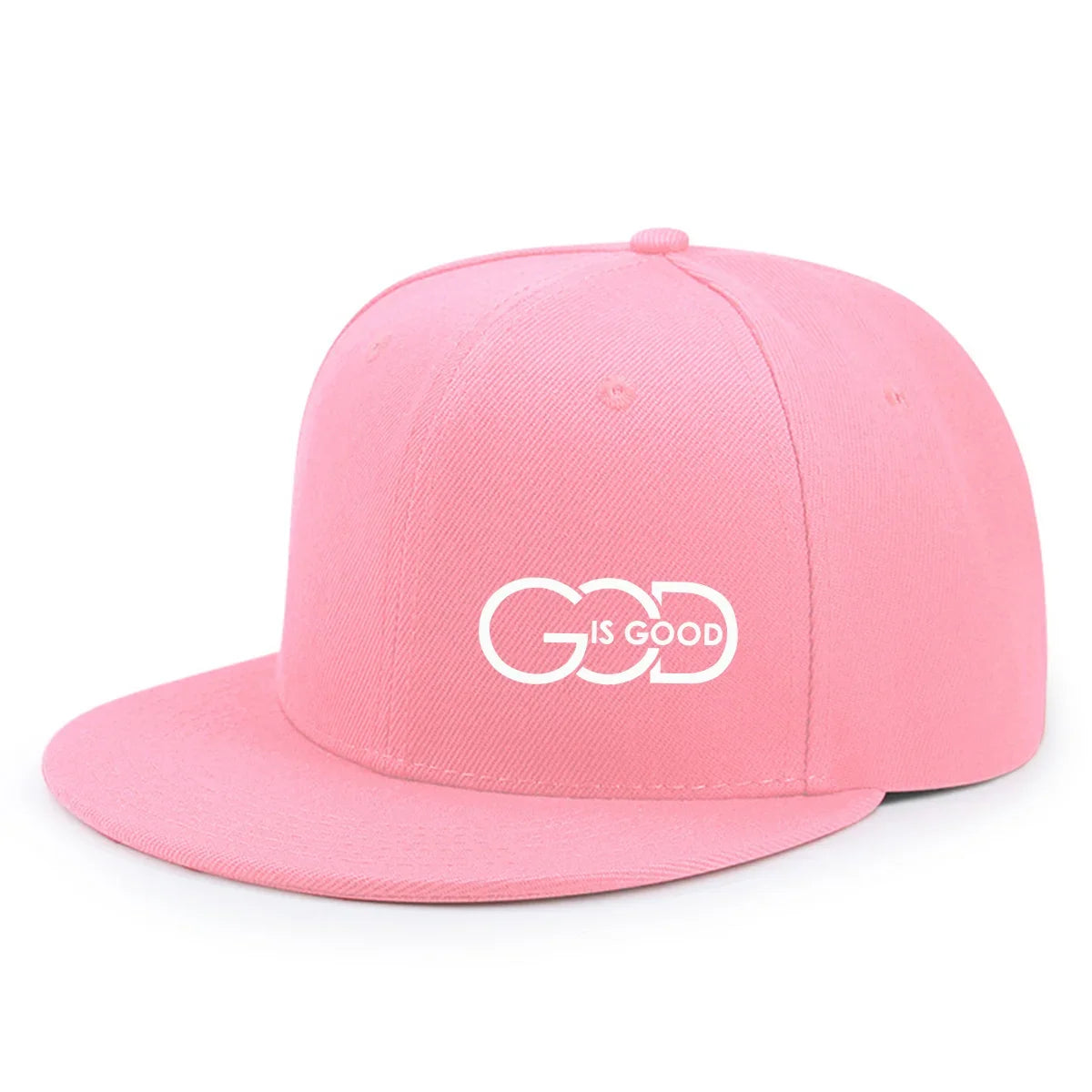Unisex Adjustable Baseball Cap Street Flat Brim Hat Printed God Is Good Casual Headwear Men And Women