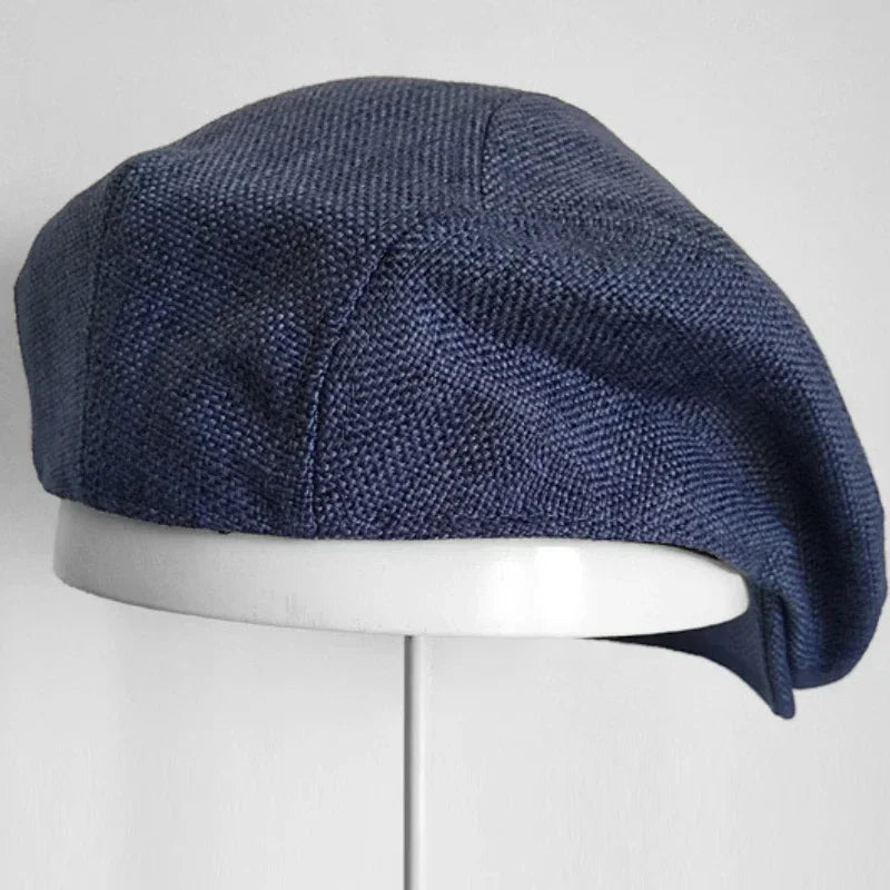 Big Size Summer Linen Solid Newsboy Caps