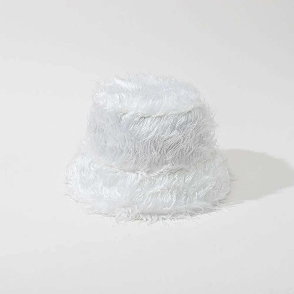 2024 Barrel Caps Funny Fashion Autumn Winter Leopard Fur Bucket Hats