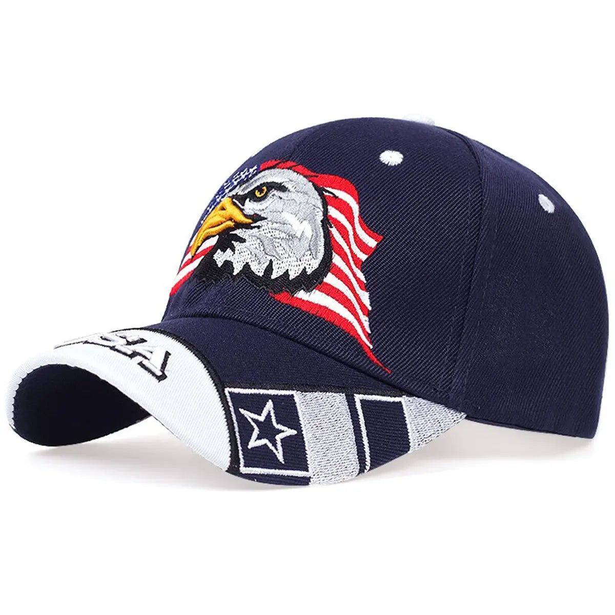 Unisex USA Eagle Embroidery Baseball Caps Adjustable Casual Hats Sunscreen Hat