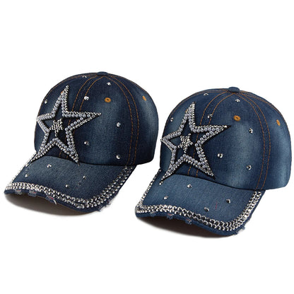 Denim Cloth Baseball Cap Women Fashion Vintage Snapback