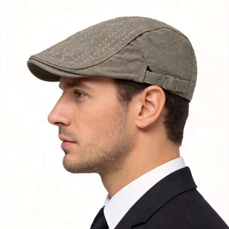 Retro Stylish Newsboy Cap For Men Cotton Beret Unisex Sun Hat