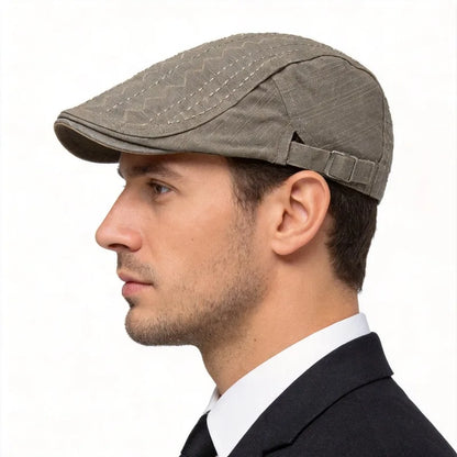 Retro Stylish Newsboy Cap For Men Cotton Beret Unisex Sun Hat