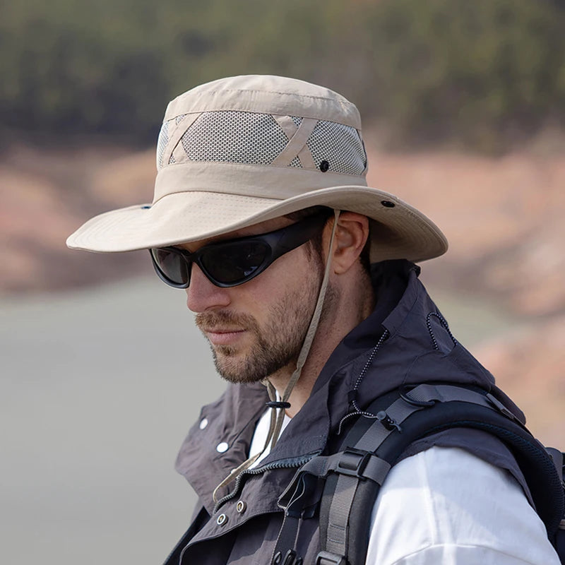 Breathable Sunshade Fisherman Hat Men's Sunscreen Sun Hat Fishing Hat