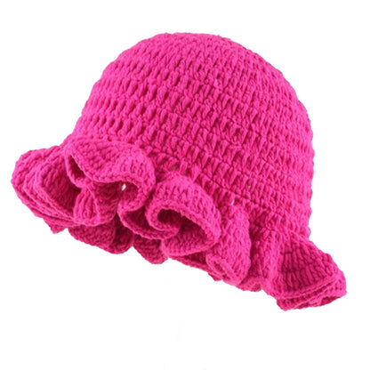 Solid Color Hand Knitted Knit Hat In Bohemian Style With Hollowed Out