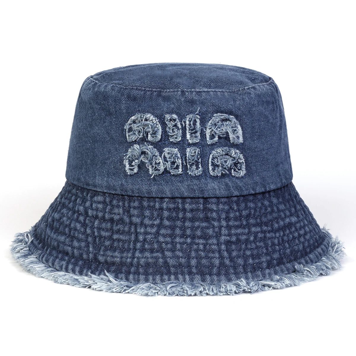 Unisex Niin Letter Hole Personality Cowboy Bucket Hats Fishermen Caps