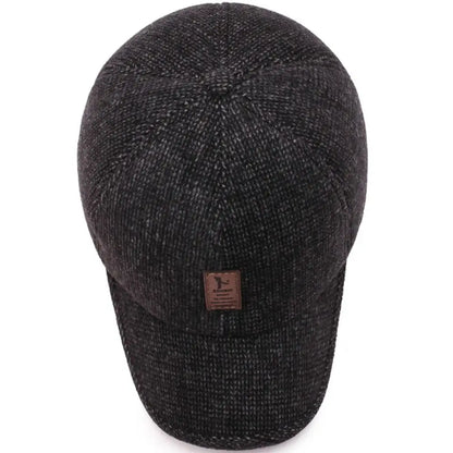 High Quality Autumn Winter Thick Earmuffs Hat Warm Adjustable Earmuffs Baseball Cap Casual Simple Outdoor Hats