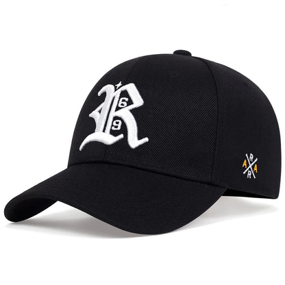 R letter Hip Hop hat Men Baseball Cap For Women Casual