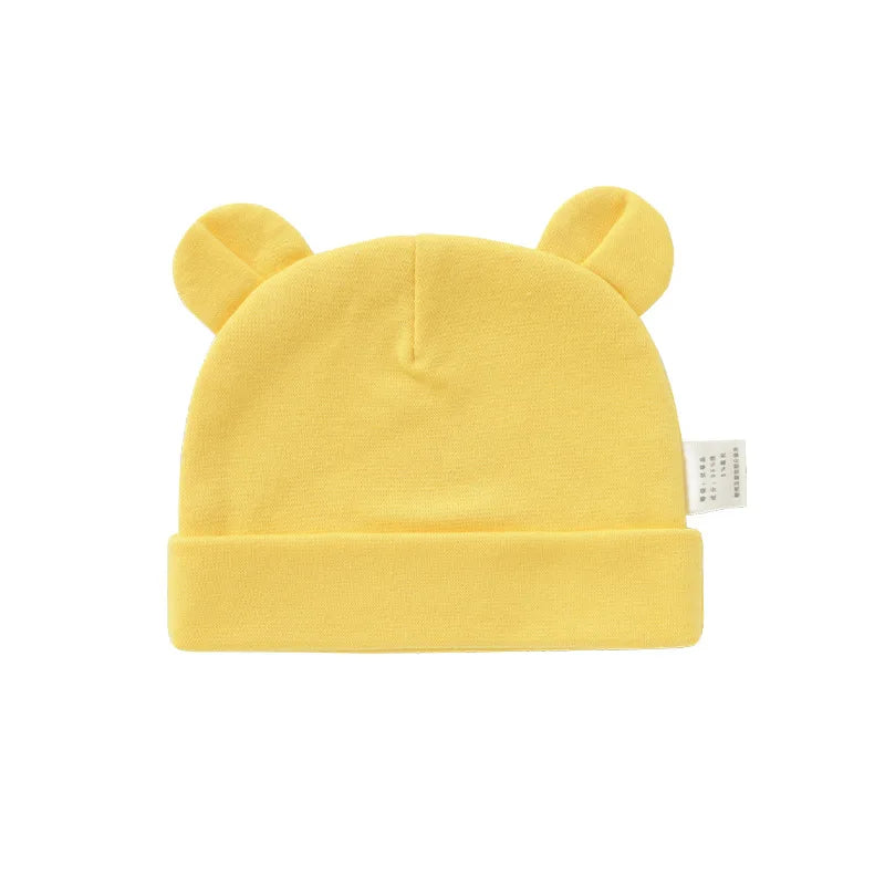 Organic Cotton Newborn Beanie Hat Baby Cap Breathable For 0-6M Infants