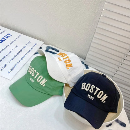Quick Drying Children Baseball Cap Summer Sun Hat Adjustable Letter Embroidered Hat For Boys Girls
