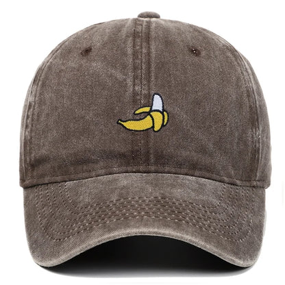 Banana Embroidered Baseball Hats for Men and Women