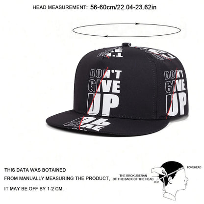 Printed Give Letter Flat Brimmed Hat Fashionable Outdoor Casual Snapback hat