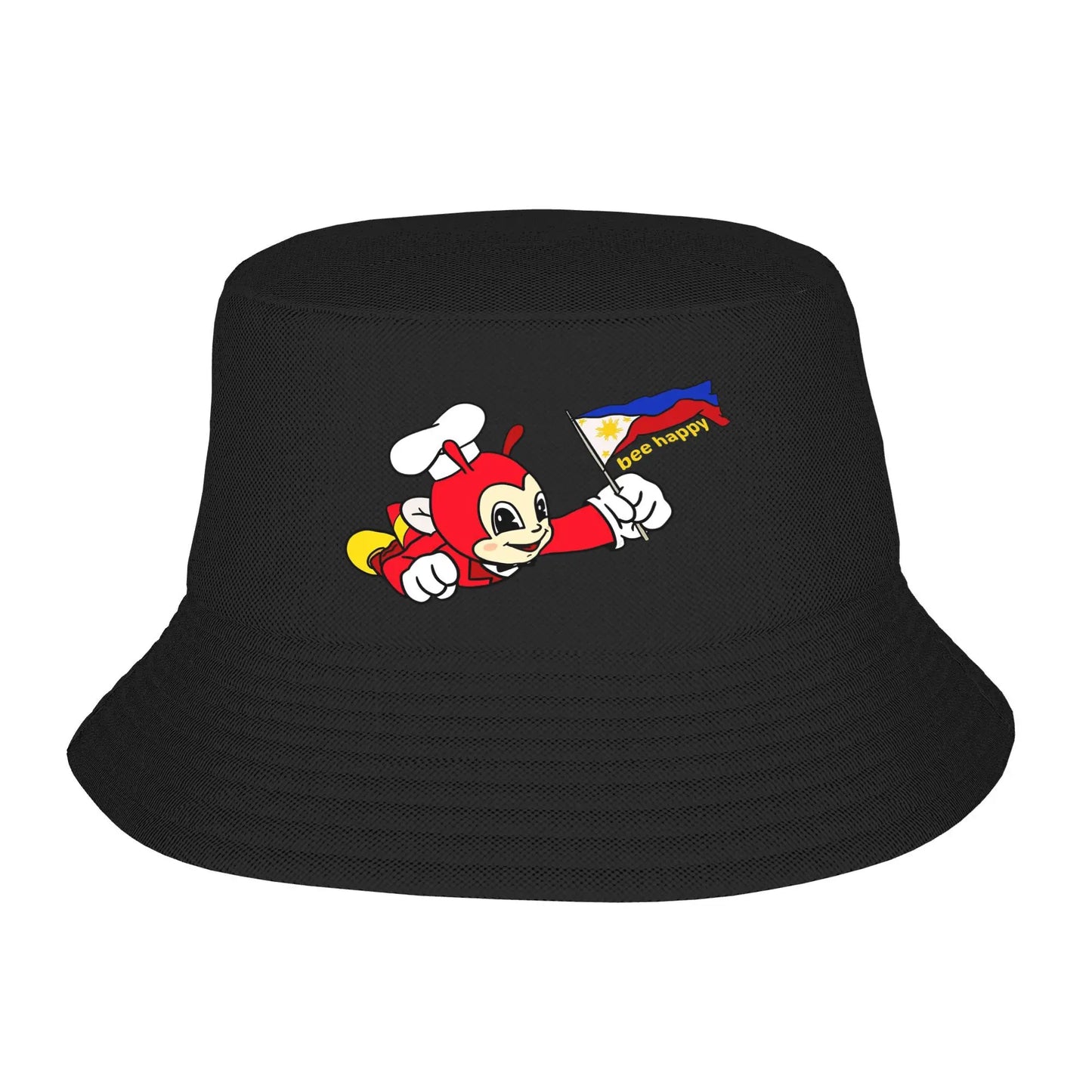 Jollibee Flag Sticker  Bucket Hats Panama Hat Children Bob Hats Autumn For Summer