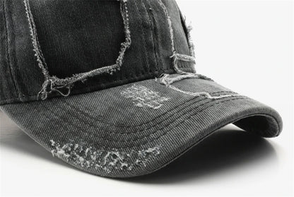 Ripped Hole Cowboy Hat Men Women Vintage Washed Hip Hop Hats