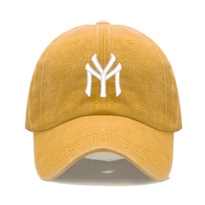 Letter MY Embroidery Baseball Cap Women Men Adjustable