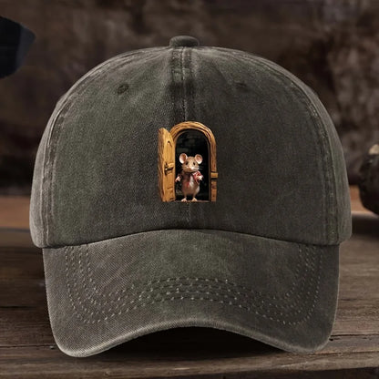 Cute Mouse Printed Baseball Hat