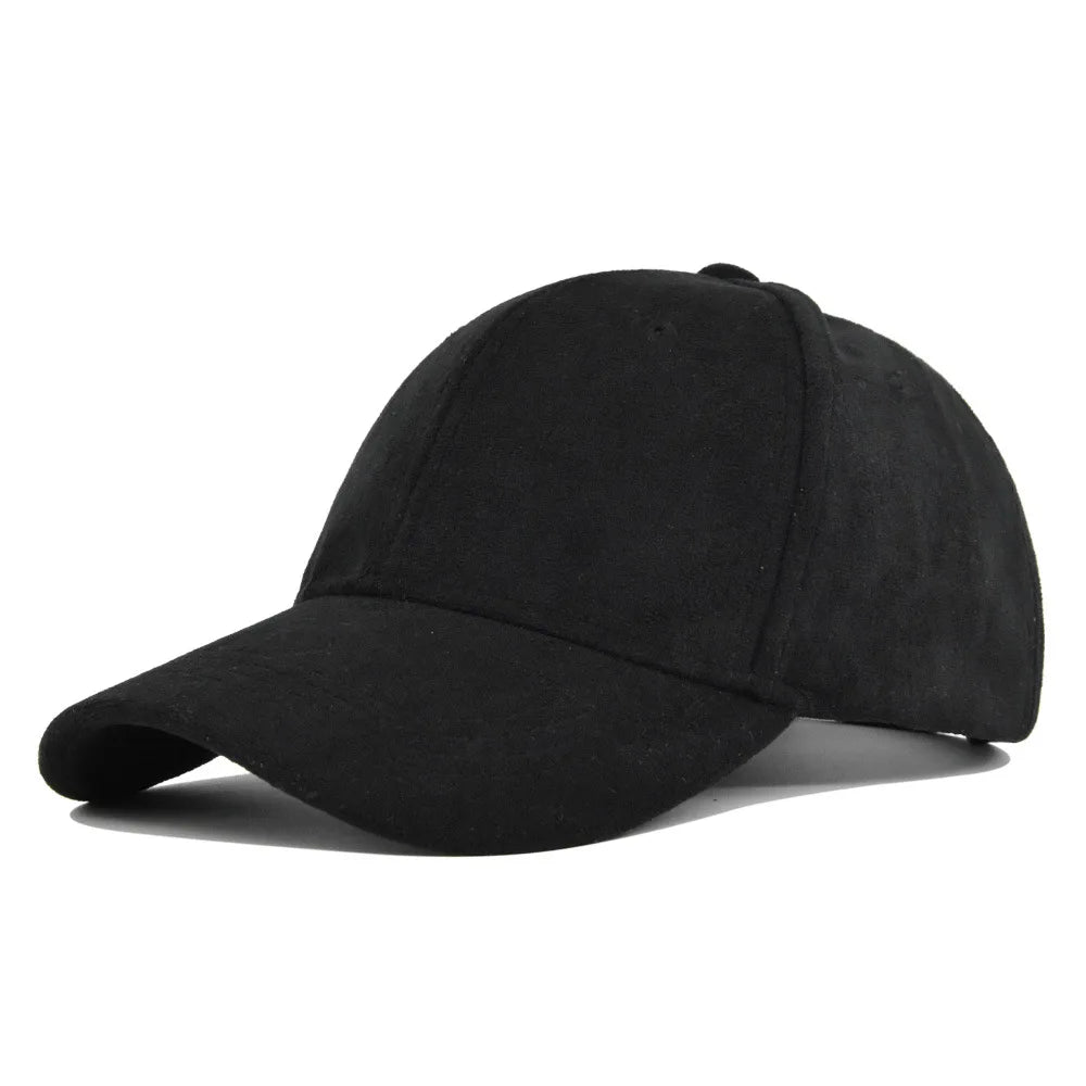 Fashion False Suede Baseball Caps For Men Women Autumn Winter