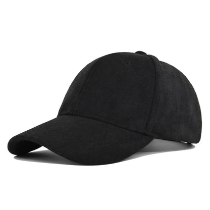 Fashion False Suede Baseball Caps For Men Women Autumn Winter
