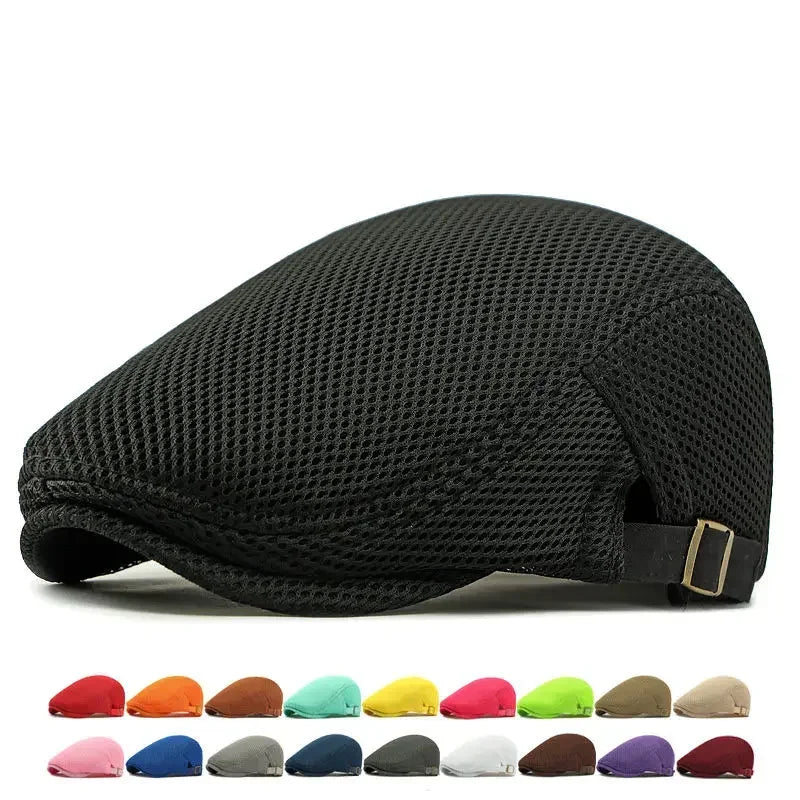 Spring And Summer Polyester Print Newsboy Caps