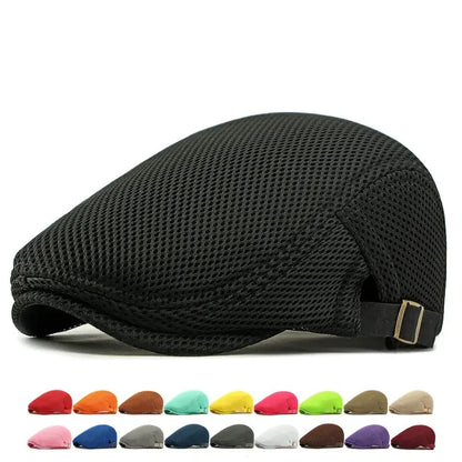 Spring And Summer Polyester Print Newsboy Caps
