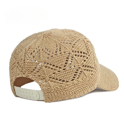 New Hollow Mesh Woman Baseball Cap Knitted Hats