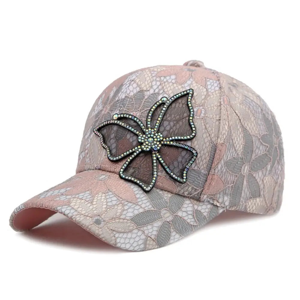 Breathable Lace Floral Baseball Cap Mesh Adjustable